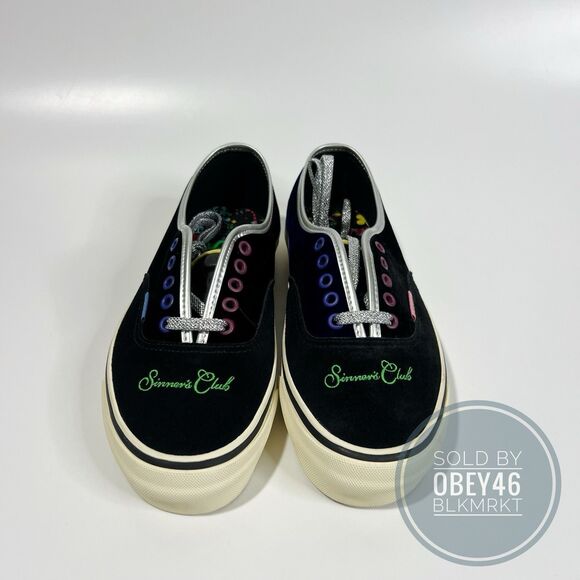 Vans Feature X Vault Og Authentic Lx Sinners Club Part 2 VN0A45JJ03E Size 8M - Picture 2 of 7